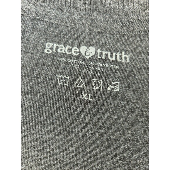 Grace & Truth T-Shirts Lot of 2 Short Sleeve Peach Grey Women's XL Religious God - Picture 5 of 8